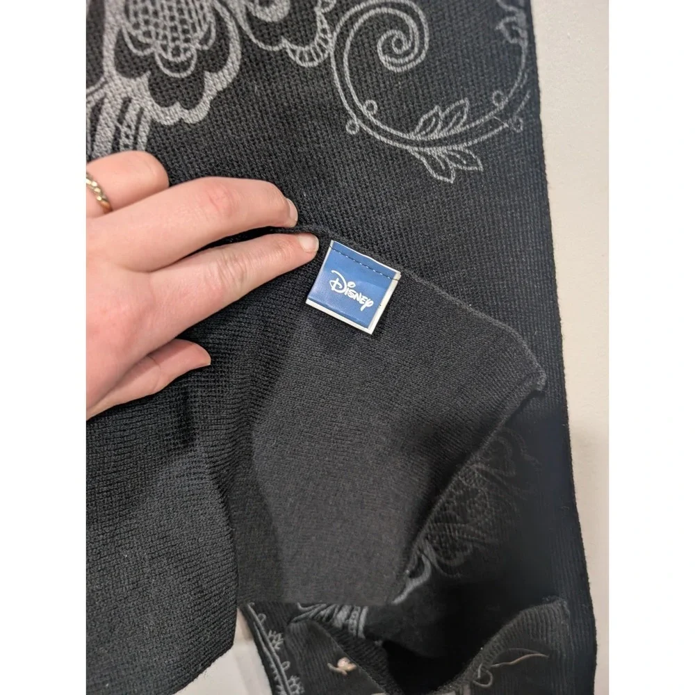 Disney Tinker Bell Black Scarf With Flower Designs